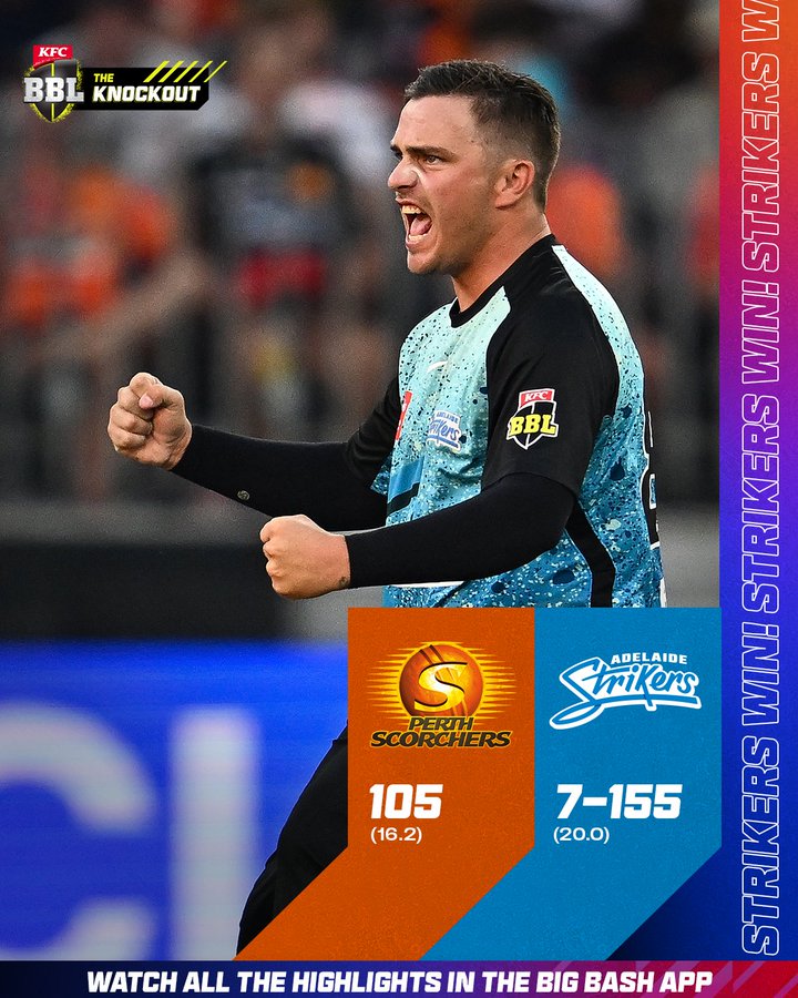 Perth Scorchers vs Adelaide Strikers Highlights, BBL Knockout Lloyd