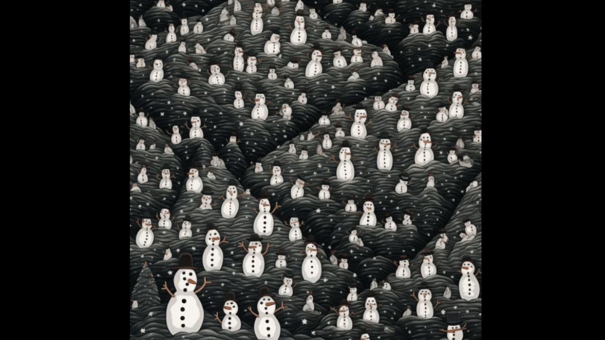 Spot the smiling snowman in under 15 seconds. (Source: CASINOS.WIN)