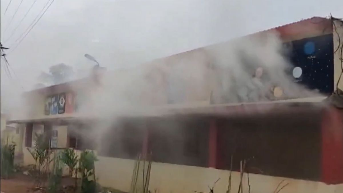 andhra-pradesh-fire-breaks-out-at-tekkali-govt-school-in-srikakulam-video