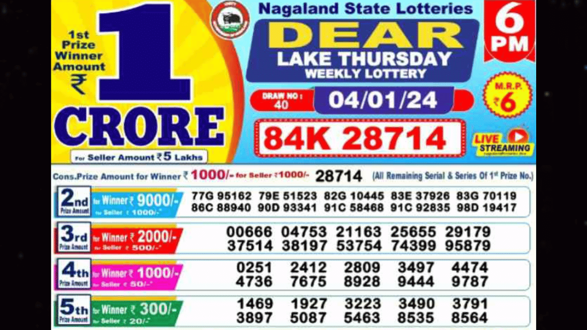 Nagaland Lottery Result. (Source: nagalandlotterysambad.com)