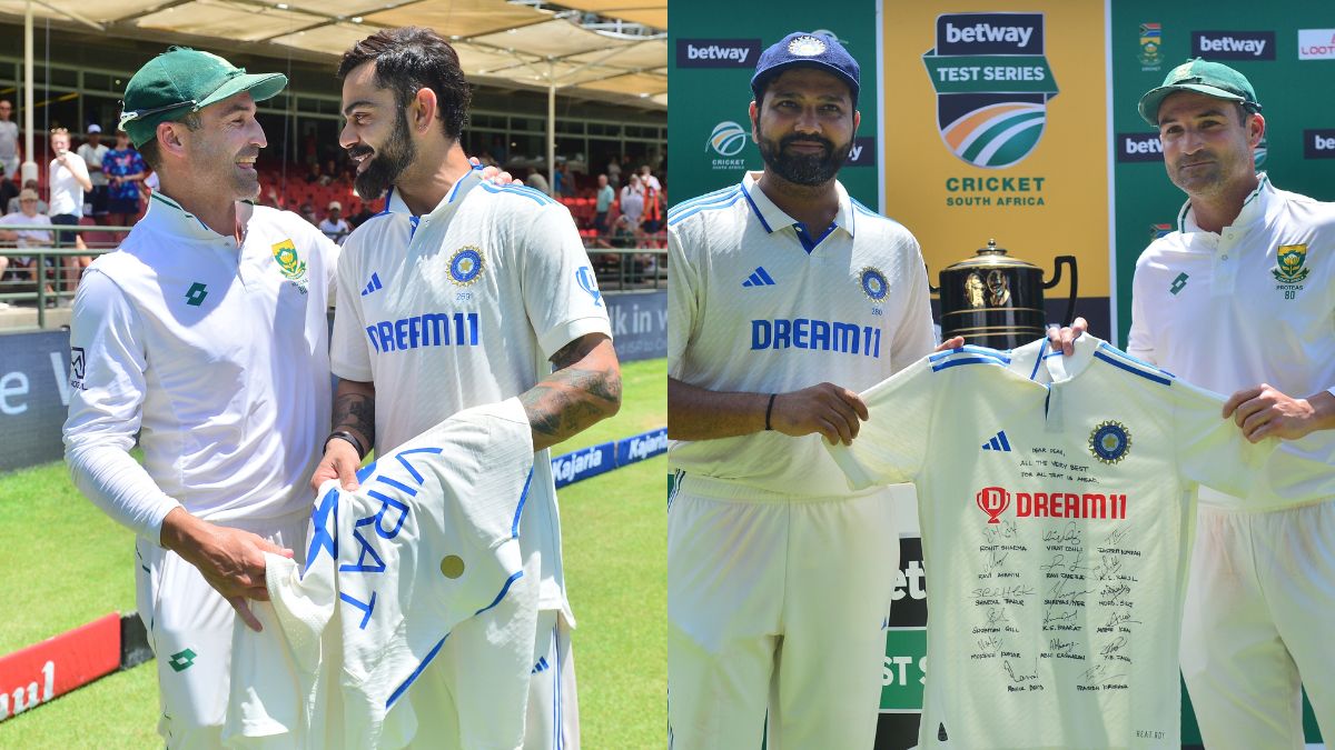 ind-vs-sa-virat-kohli-rohit-sharma-gift-retiring-dean-elgar-signed-india-jerseys-after-cape-town-test