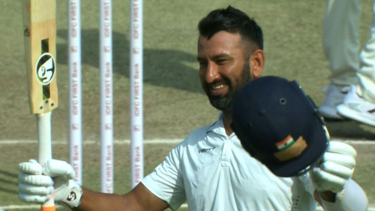 ranji-trophy-202324-cheteshwar-pujara-smashes-17th-firstclass-double-century-makes-statement-ahead-of-squad-selection-for-england-series
