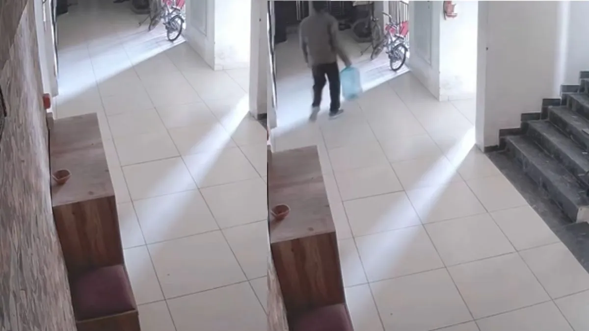 bisleri-delivery-boy-steals-crocs-from-residents-doorstep-in-greater-noida-netizens-call-him-chappal-chor