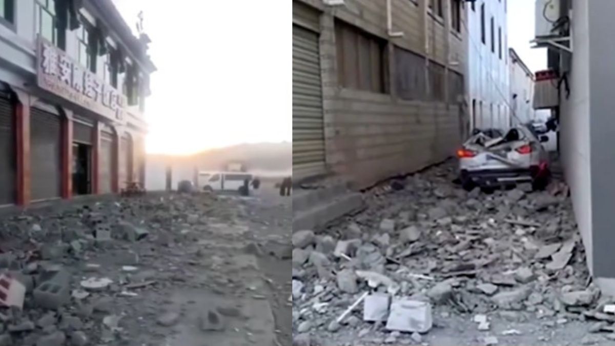 Tibet Earthquake Destruction Caught On Camera Shocking Eyewitness