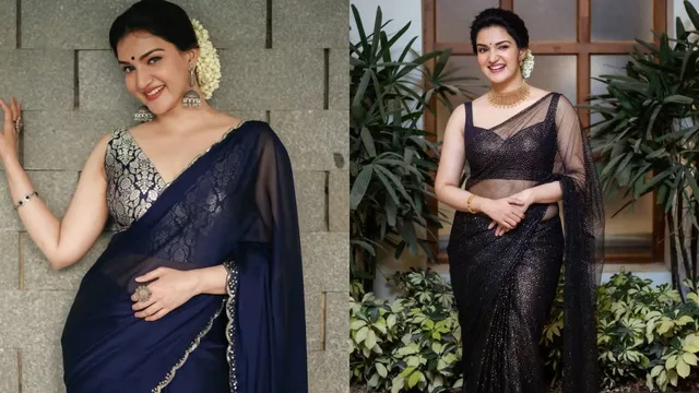 honey-rose-inspired-modern-blouse-designs-to-style-with-kanjivaram-sarees-for-perfect-traditional-look