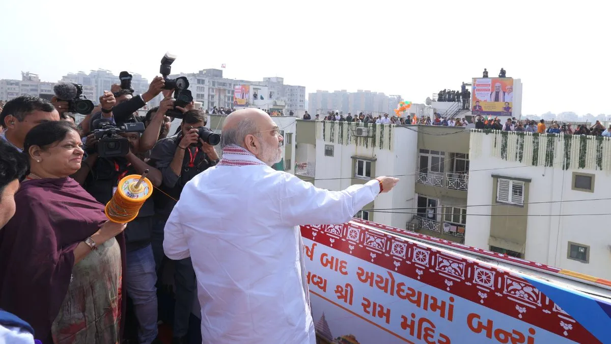 Makar Sankranti 2025: Amit Shah Flies Kite With Gujarat CM To Celebrate Uttarayan | VIDEO