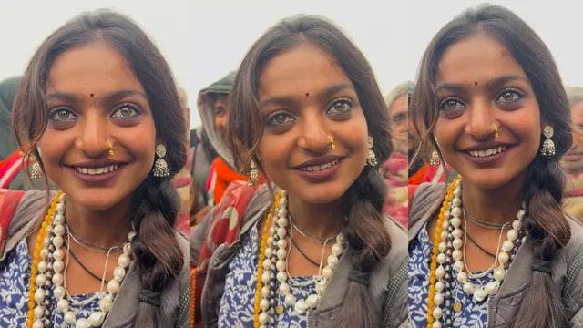 mahakumbh-2025-garland-seller-stuns-internet-with-her-beauty-dusky-skin-amber-eyes-and-sculpted-features-steal-spotlight