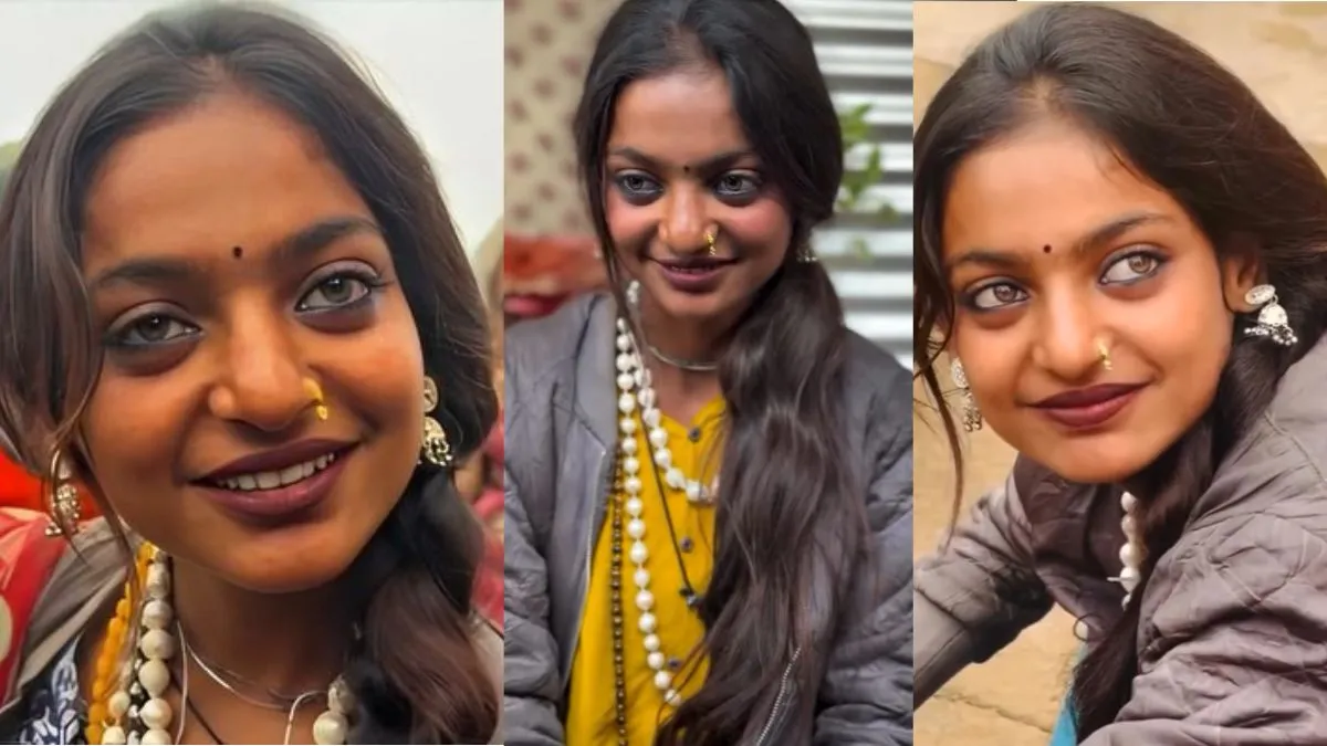 Mahakumbh 2025 Viral Sensation Monalisa Bhosale Cuts Cake With Family Mahakumbh 2025 Viral Sensation Monalisa Bhosale Cuts Cake With Family