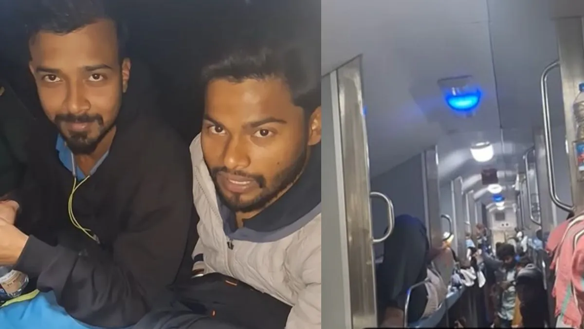 thoda-adjust-karo-bhai-netizens-debate-on-videos-of-overcrowded-trains-to-mahakumbh-train-from-delhi-to-prayagraj