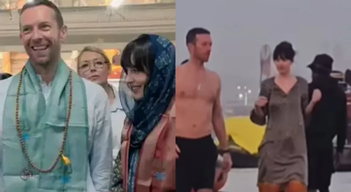 coldplay-vocalist-chris-martin-dakota-johnson-take-holy-dip-at-sangam-in-mahakumbh-watch