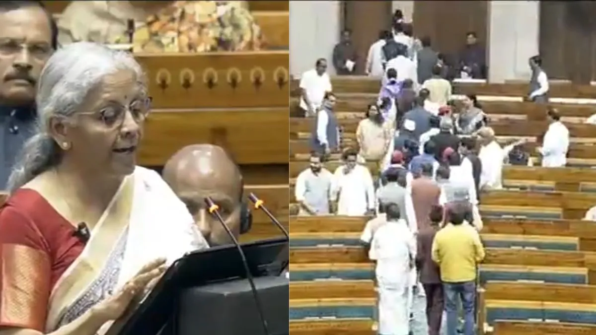 Union Budget 2025 Oppn MPs Stage Walkout From Lok Sabha As Sitharaman