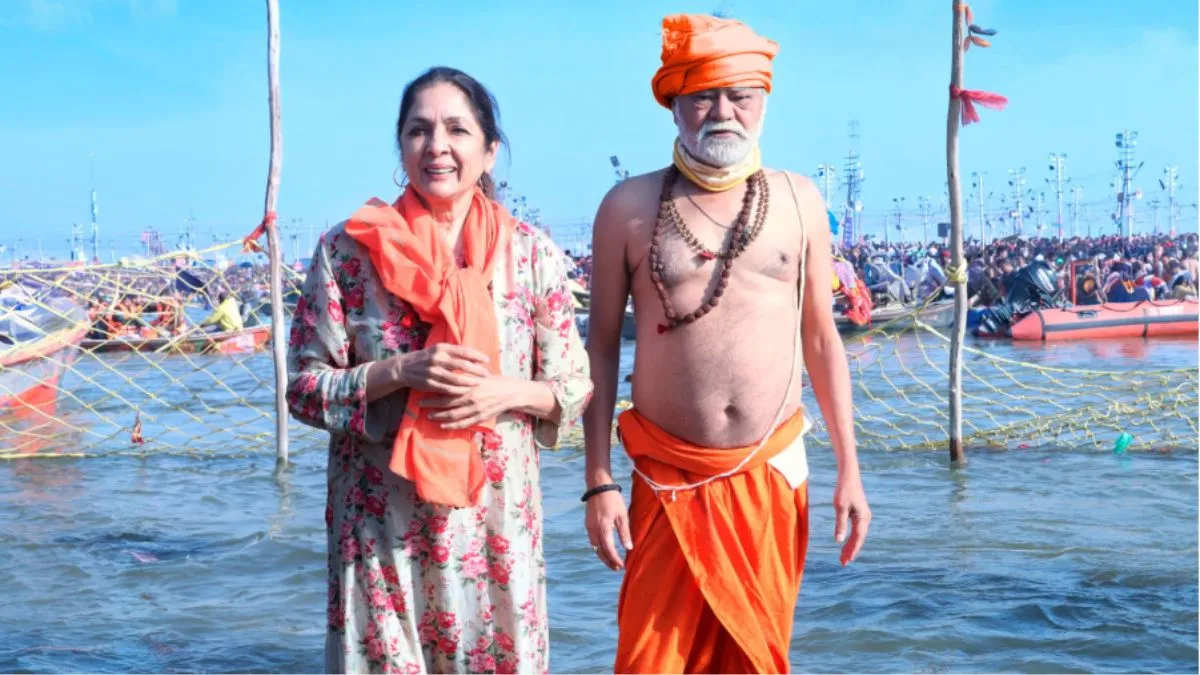 vadh-2-sanjay-mishra-and-neena-gupta-seek-blessings-at-mahakumbh-in-prayagraj-photos
