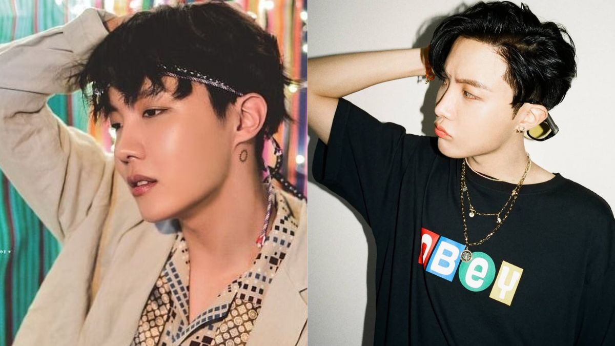 bts jhope one hand on head pose