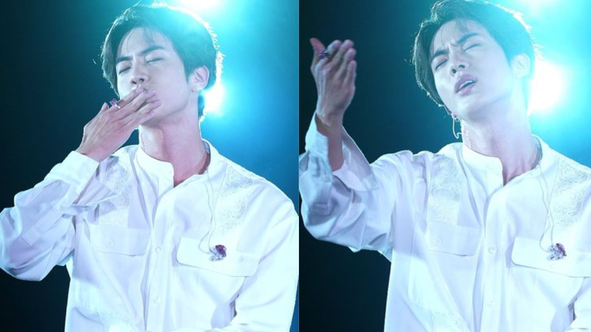 bts jin hand kiss pose