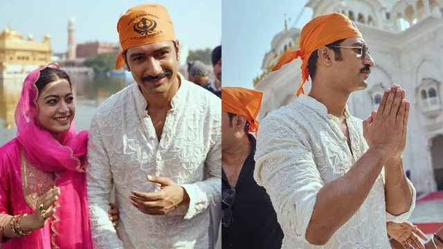 chhaava-vicky-kaushal-and-rashmika-mandanna-seek-blessings-at-golden-temple-ahead-of-release-of-their-historical-drama-movie