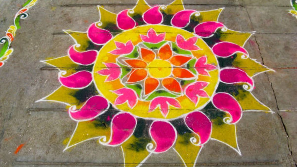 happy thaipusam rangoli design