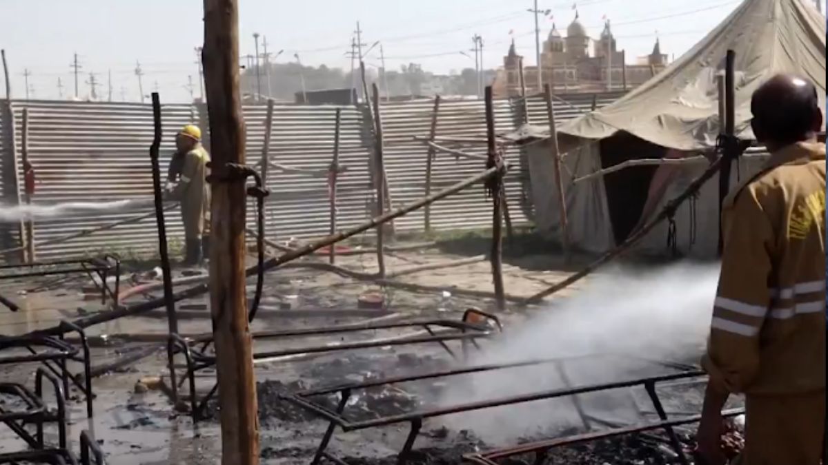 Mahakumbh Fire Breaks Out In Sector 6 Of Mela Area, Two Tents