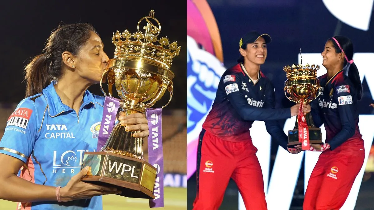 wpl-2025-list-of-previous-wpl-winners-a-look-at-recap-of-mi-and-rcbs-title-winning-campaigns-harmanpreet-kaur-smriti-mandhana-mumbai-indians-royal-challengers-bengaluru