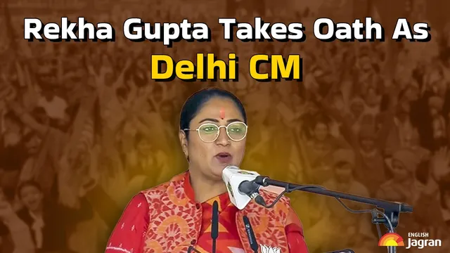 rekha-gupta-sworn-in-as-delhi-chief-minister-becomes-fourth-woman-cm-of-national-capital-bjp-ramlila-maidan-delhi-cm-oath-ceremony-live-news