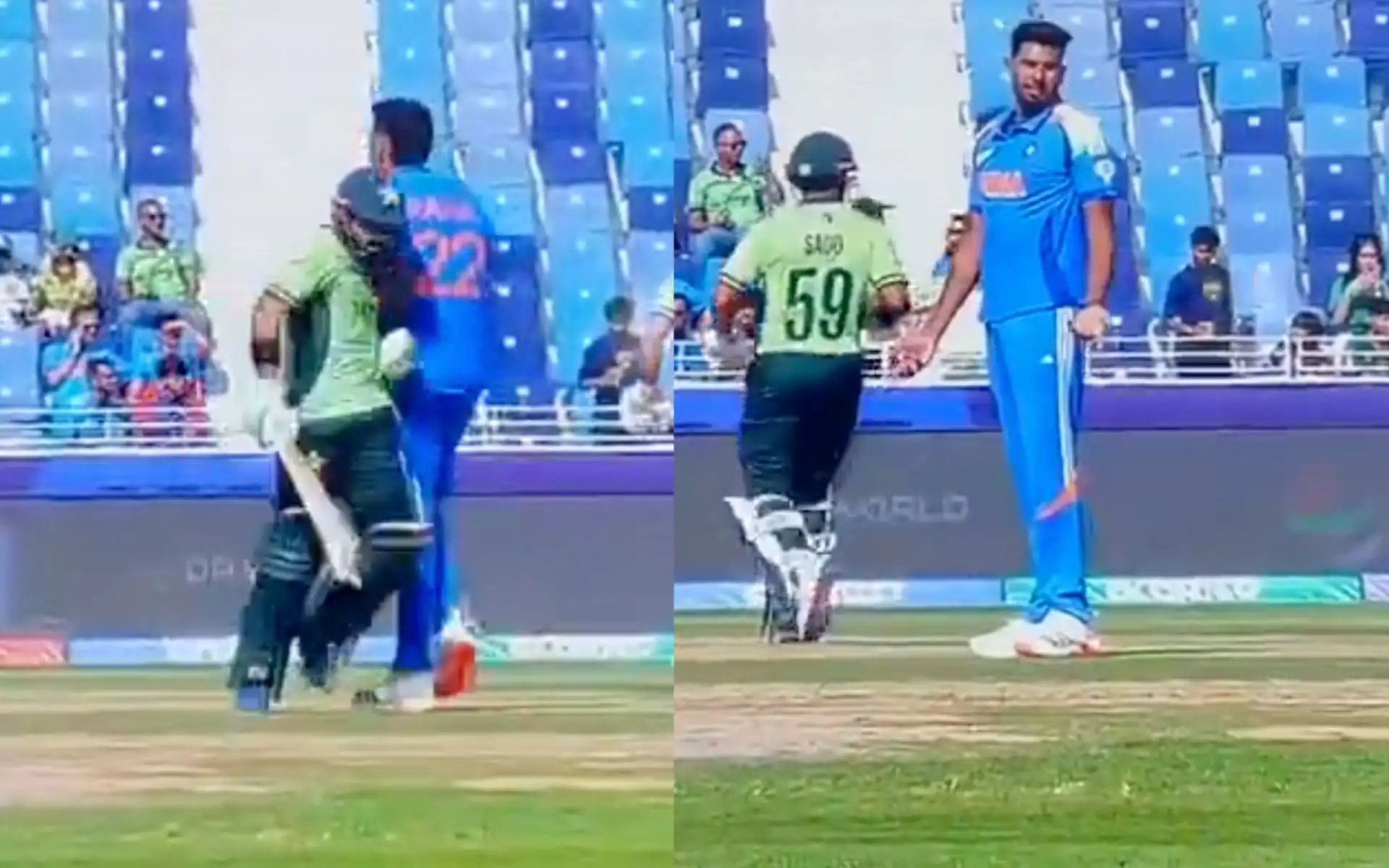 watch-mohammad-rizwan-elbows-harshit-rana-kkr-star-replies-in-aggressive-manner