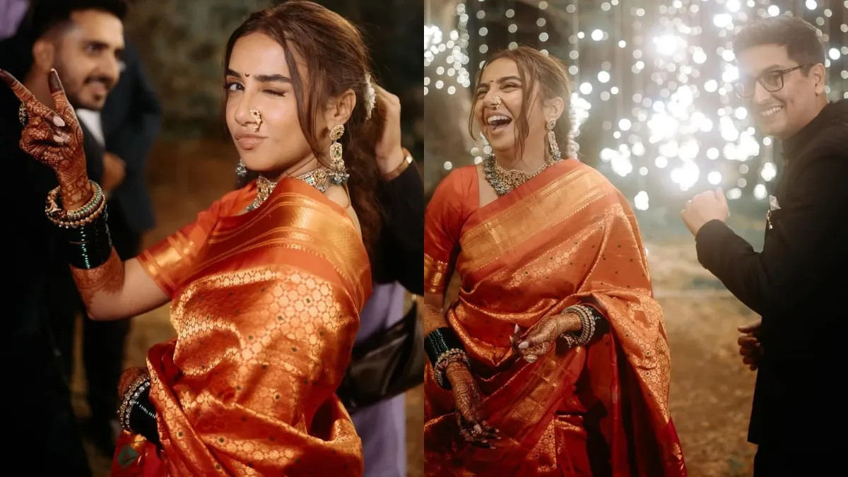 prajakta-koli-gives-perfect-maharashtrian-touch-to-her-sangeet-night-here-is-how-she-celebrated-with-to-be-husband-vrishank-khanal