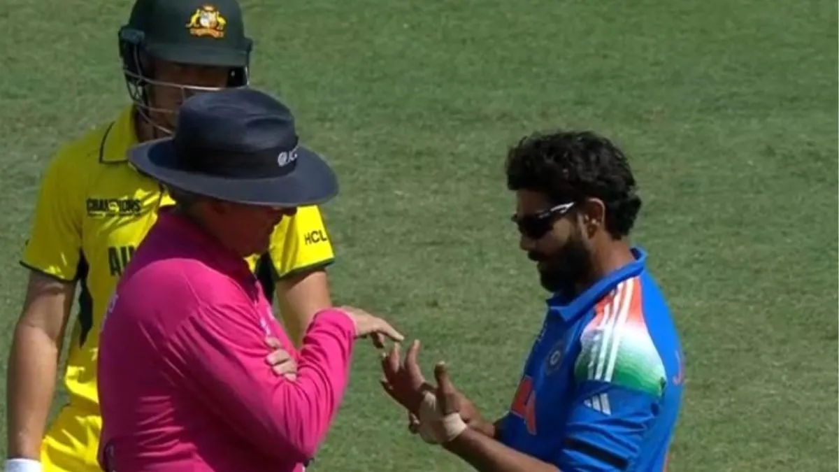 india-national-cricket-team-vs-australian-mens-cricket-team-match-scorecard-ravindra-jadeja-hand-tape-rohit-sharma-virat-kohli-dubai-ind-vs-aus