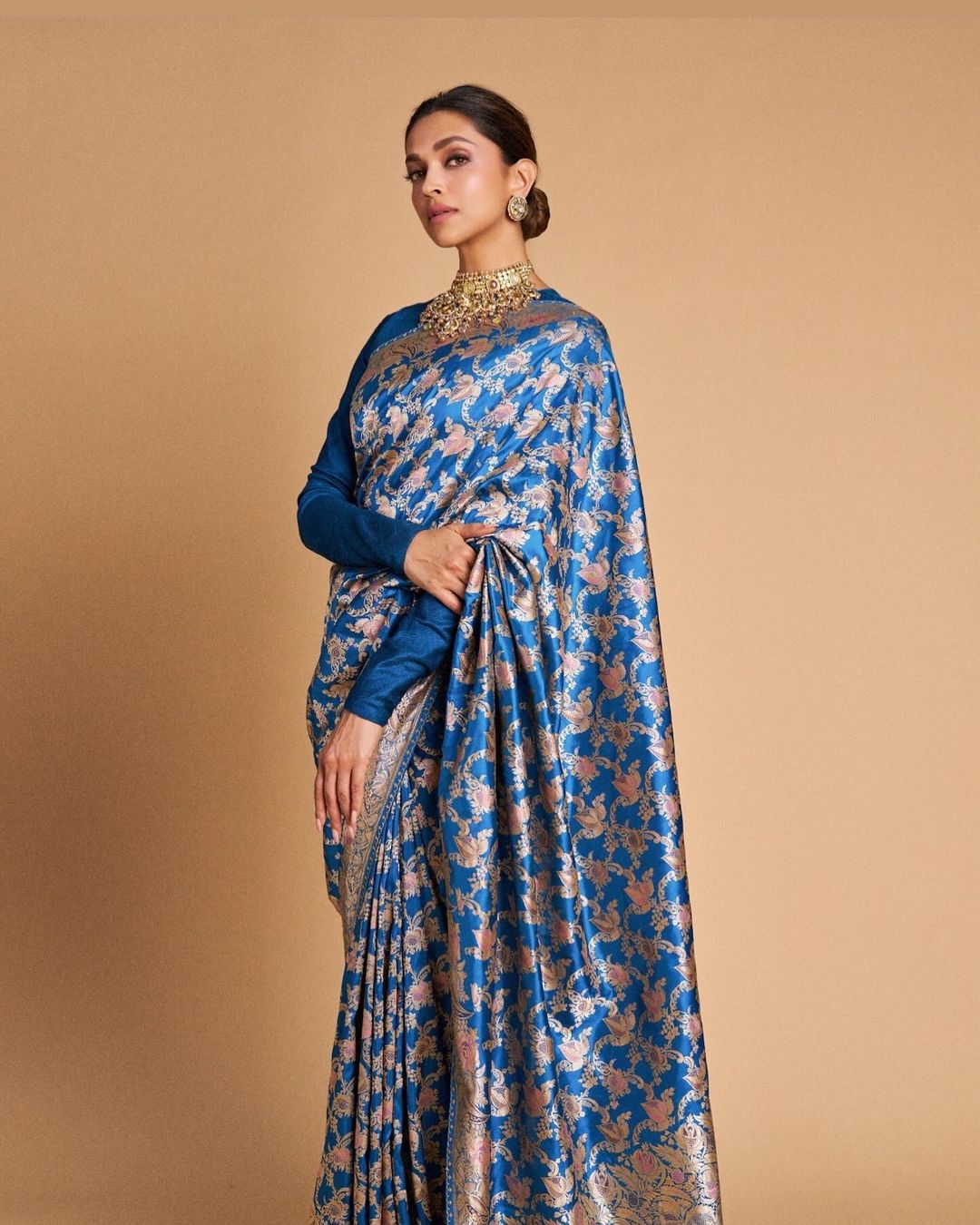 Solid Colour Full-Sleeve Blouse To Pair With Banarasi Saree