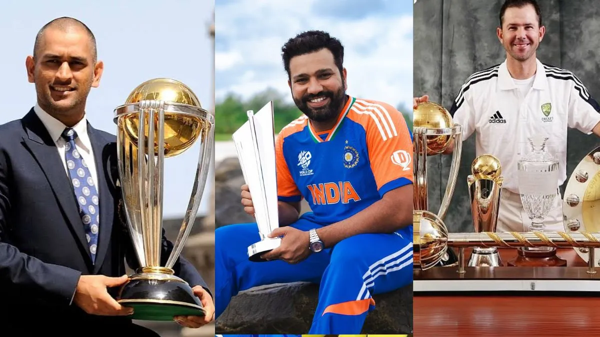 list-of-top-cricket-captains-with-most-icc-title-trophies-check-where-ms-dhoni-and-rohit-sharma-stand