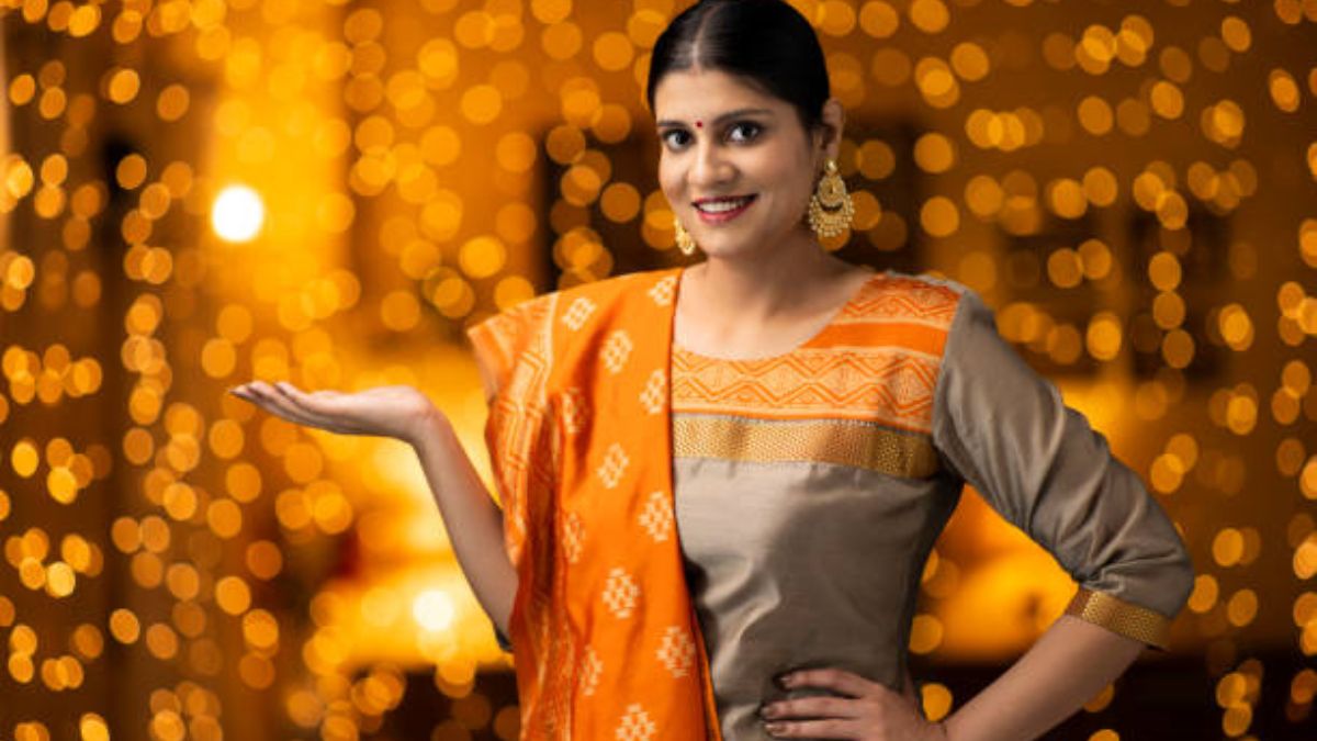 how to style banarasi dupatta