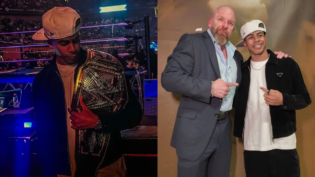 lamine-yamal-attends-wwe-smackdown-in-barcelona-catches-up-with-triple-h-cody-rhodes-and-others-randy-orton-rko-video