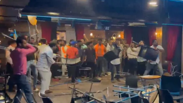 shiv-sena-workers-vandalise-hotel-over-kunal-kamras-joke-on-eknath-shinde-warns-he-wont-be-safe-anywhere-watch