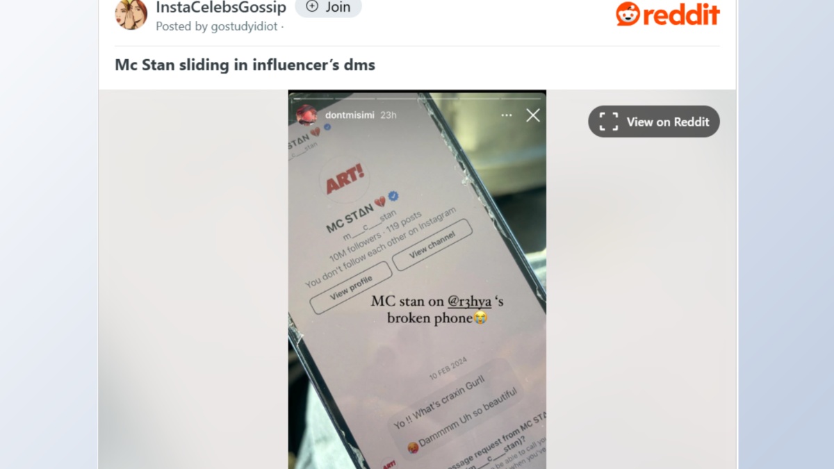MC Stan sends creepy Instagram DM