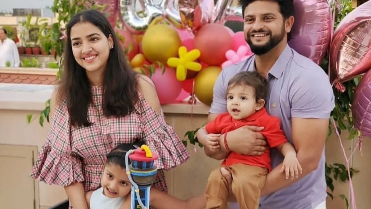 suresh raina with his family