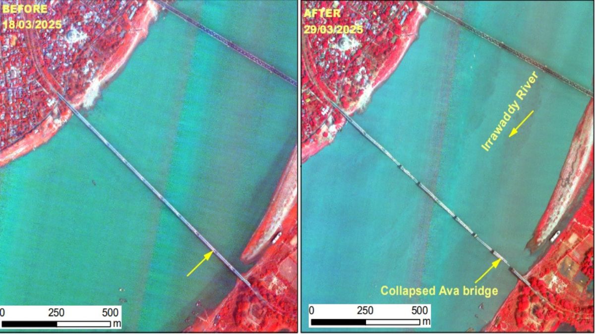 Damage map of Ava bridge