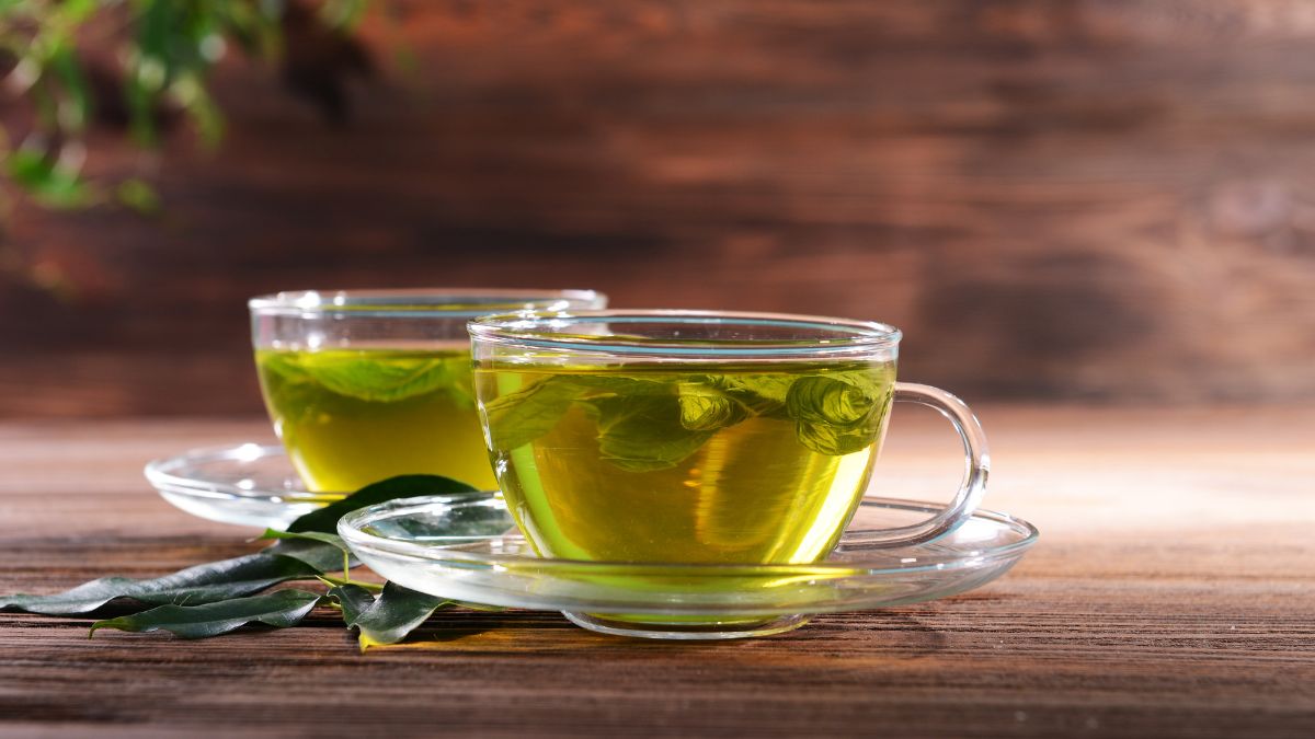 green tea after oily food
