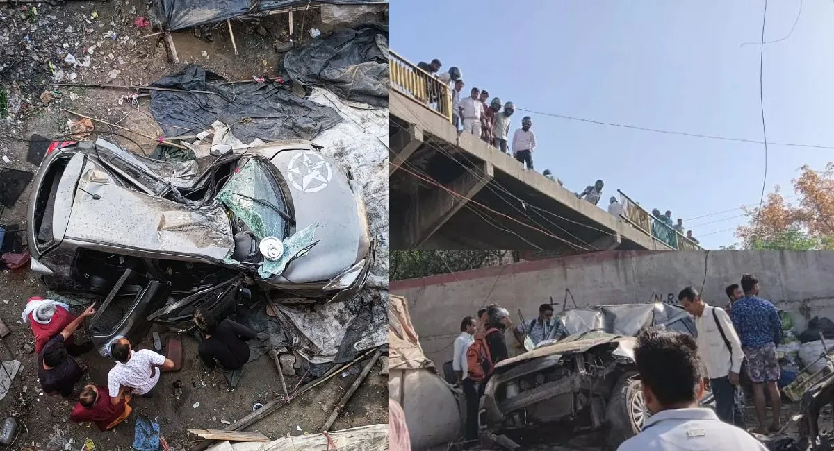 ghaziabad-accident-speeding-car-plunges-15-meters-from-railway-overbridge-no-passenger-found
