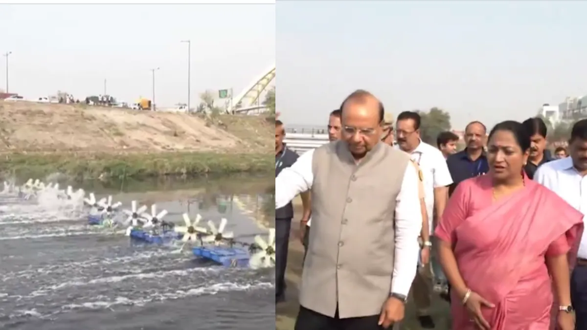 delhi-lg-and-cm-inspects-wazirabad-drain-and-barapullah-bridge-drainage-amid-yamuna-cleanup-plans-riverfront-revamp