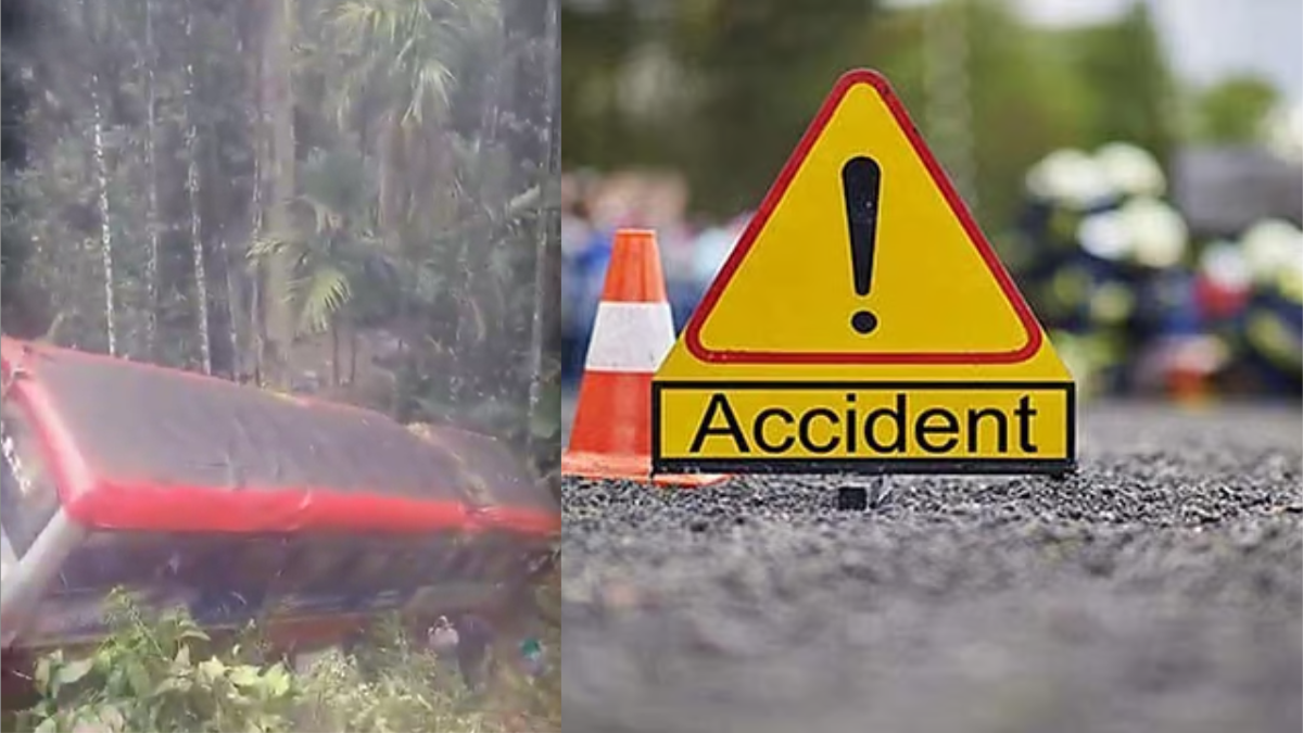 karnataka-speeding-bus-crashes-onto-roof-of-house-in-chikkamagaluru-30-injured-case-filed
