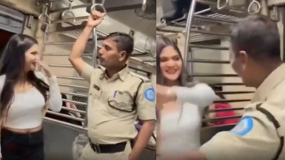 police-wala-bhi-to-insaan-hai-mumbai-cop-dances-with-woman-on-local-train-gets-suspended-internet-reacts-to-viral-video