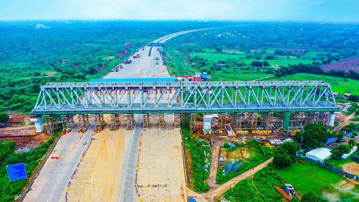 mumbaiahmedabad-bullet-train-seventh-of-planned-28-steel-bridge-launched-over-dfccil-tracks-in-gujarat-nhsrcl-latest-update