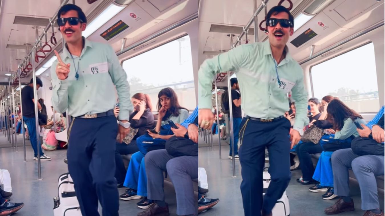 delhi-metro-turns-into-dance-floor-man-bold-moves-in-packed-coach-stir-online-outrage-viral-video