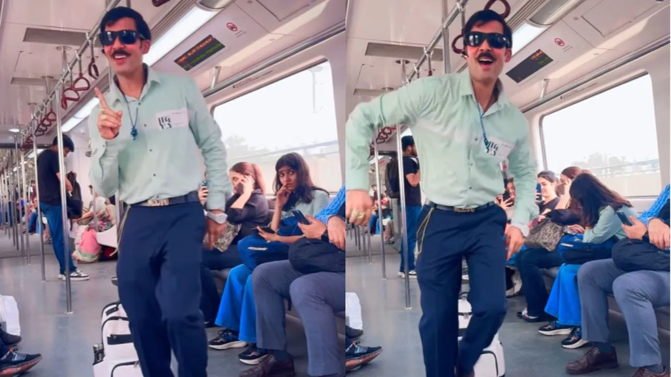 delhi-metro-turns-into-dance-floor-man-bold-moves-in-packed-coach-stir-online-outrage-viral-video