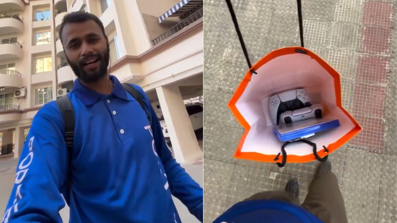 lucknow-porter-delivery-agent-calls-customer-lazy-for-asking-to-deliver-fc-25-game-from-one-tower-to-another-in-same-society-viral-video