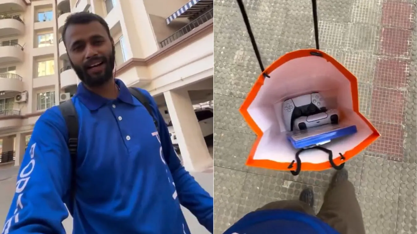 lucknow-porter-delivery-agent-calls-customer-lazy-for-asking-to-deliver-fc-25-game-from-one-tower-to-another-in-same-society-viral-video