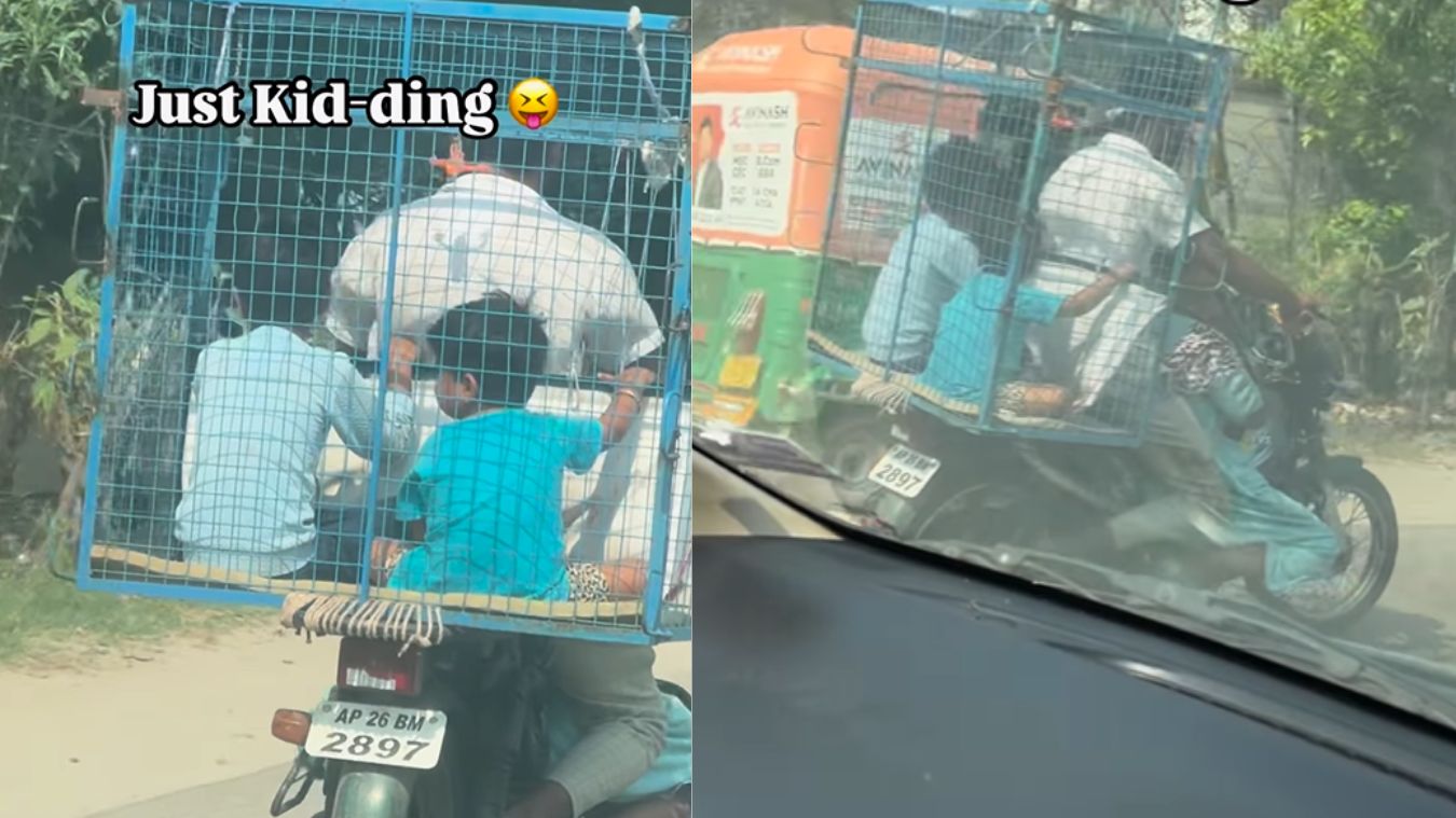 kids-in-cage-on-a-moving-bike-telugu-rapper-roll-rida-video-leaves-internet-stunned-viral-video