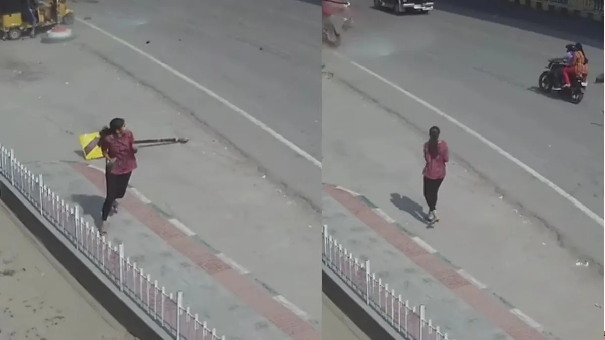 woman-narrowly-escapes-death-as-car-plunges-from-flyover-right-in-front-of-her-in-shocking-video
