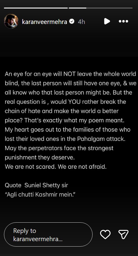 karanveermehraPahalgam Terror Attack