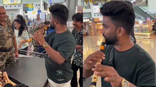 viral-video-rajasthan-flute-artist-mehboob-turns-raipur-airport-into-concert-stage-with-soulful-teri-mitti-performance