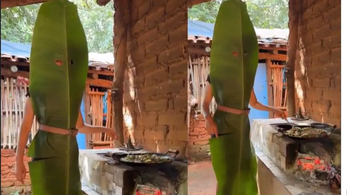 brazilian-woman-wears-leaf-dress-while-cooking-leaving-internet-stunned-netizens-call-it-the-next-met-gala-look-viral-video