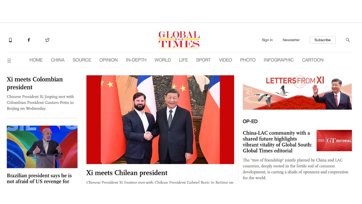 Global Times website